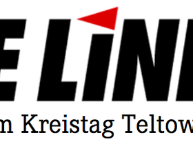 Die Grafik zeigt das Logo der Fraktion Die Linke im Kreistag Teltow-Fläming.