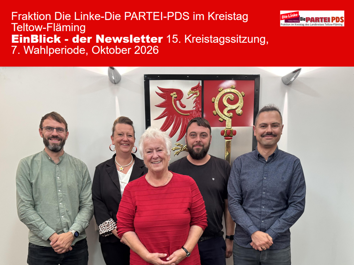 Das Foto zeigt die Titelseite des Newsletters der Kreistagsfraktion.